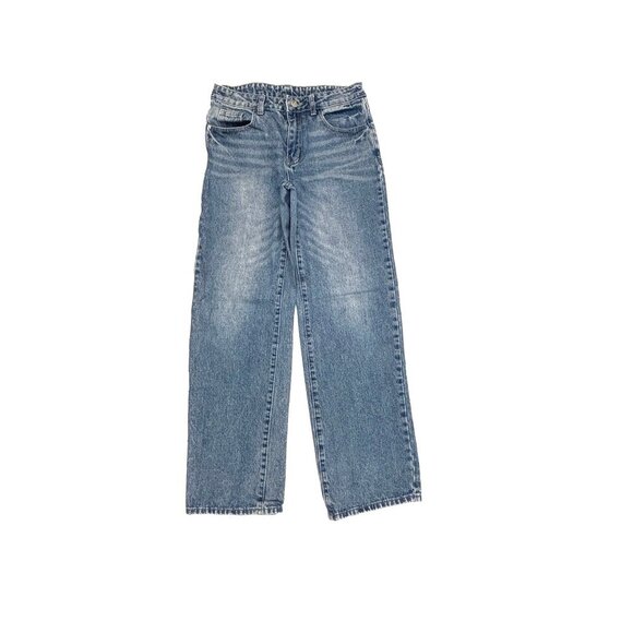 SHEIN Wide Leg Women's size 2 XS Medium Wash Blue Denim jeans - Picture 1 of 5